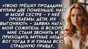 Твою трёшку продадим, купим две поменьше: нам и моей сестре — заявил нагло мой сожитель.