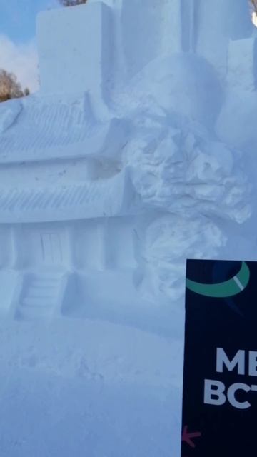 26 Сибирский конкурс-фестиваль снежной скульптуры прошёл в Новосибирске #Новосибирск #shorts