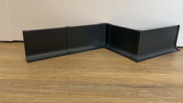 Плинтус алюминиевый Л образный Антрацит 70х18х3000мм