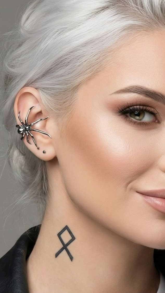 Готический кафф без прокола "Странствующий паук" из коллекции Animalistics от StarfallShop