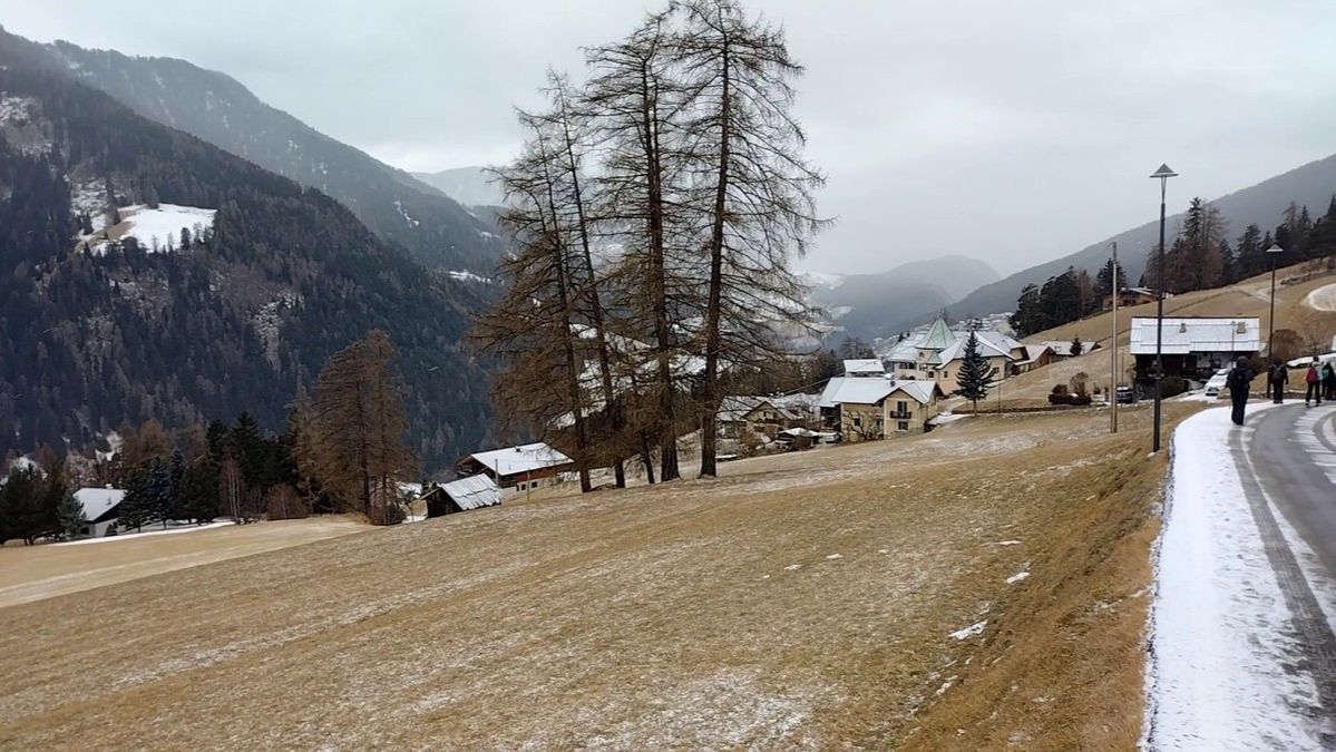 Горнолыжный курорт в Италии Доломит.