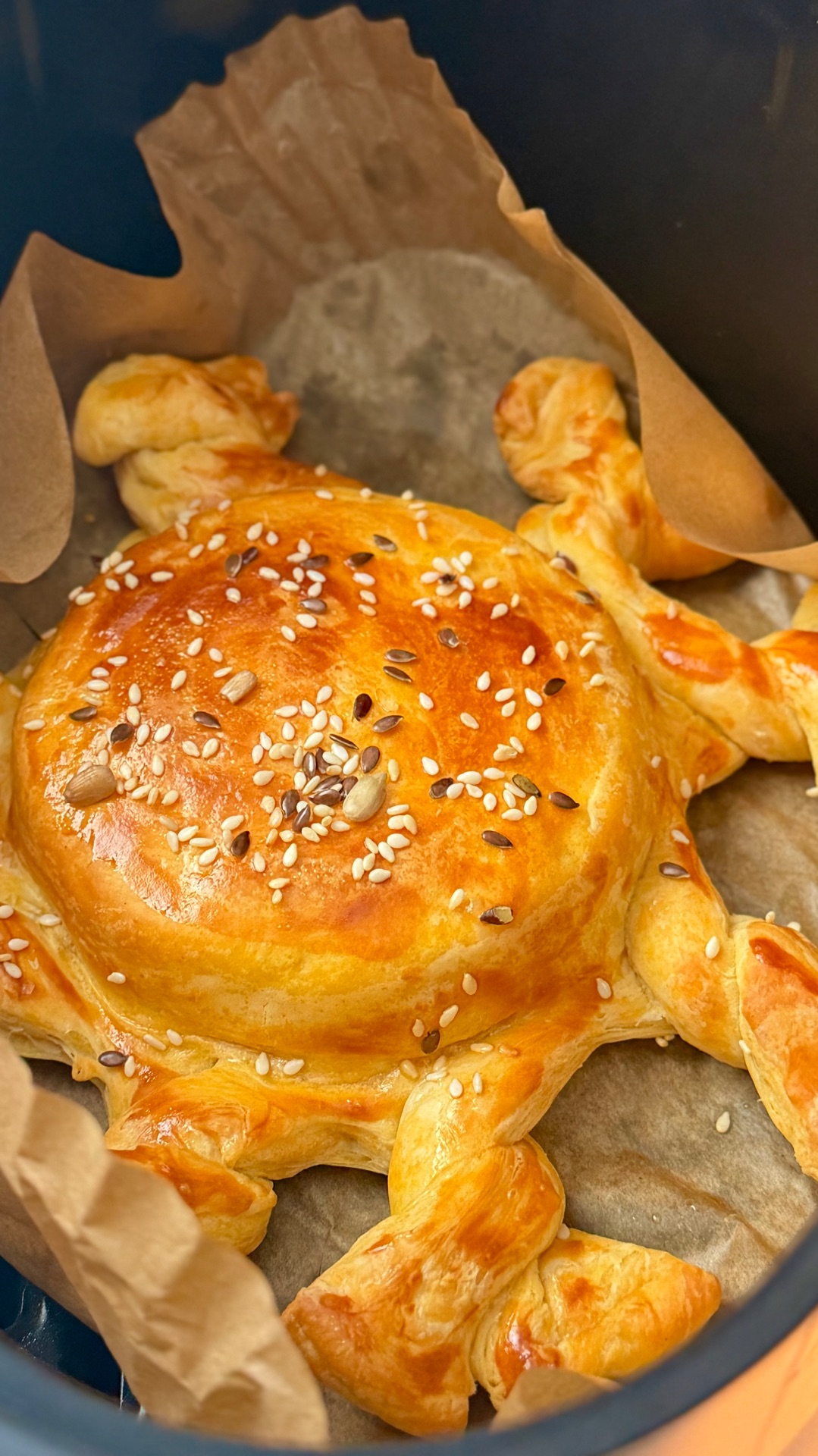 Плавленный камамбер с лепешкой роти