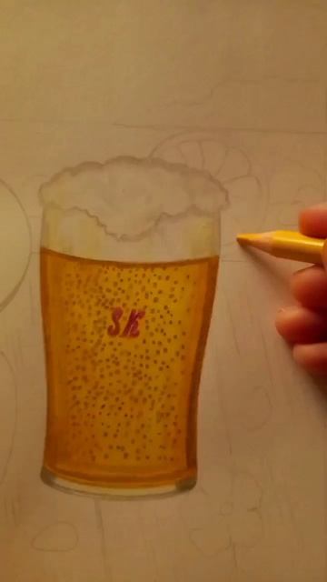 Идеальное Сочетание Морепродуктов И Пива (процесс рисования)