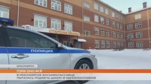 В Красноярске восьмиклассница пыталась поджечь школу и одноклассников