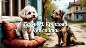 Басня И. Крылова  -  Две собаки. Мультфильм. Говорящие персонажи, иллюстрации, анимация