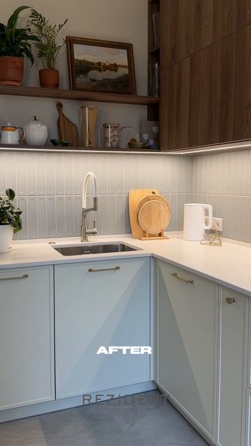 Before/after нашей кухни с легким флером Прованса  😍