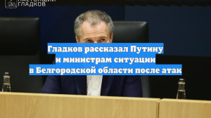 Гладков рассказал Путину и министрам ситуации в Белгородской области после атак