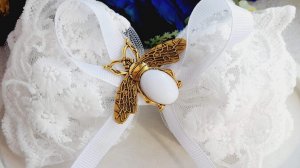 Заколка-автомат из кружева