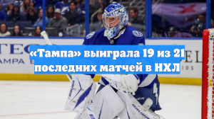 «Тампа» выиграла 19 из 21 последних матчей в НХЛ