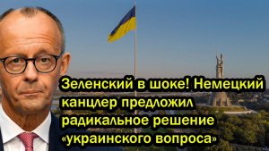 Зеленский в шоке! Немецкий канцлер предложил радикальное решение «украинского вопроса»