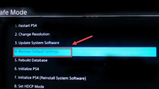 ВОССТАНОВЛЕНИЕ НАСТРОЕК ЧЕРЕЗ БЕЗОПАСНОЕ МЕНЮ НА PS4 ВОССТАНОВЛЕНИЕ НАСТРОЕК ЧЕРЕЗ БЕЗОПАСНОЕ МЕНЮ НА PS4