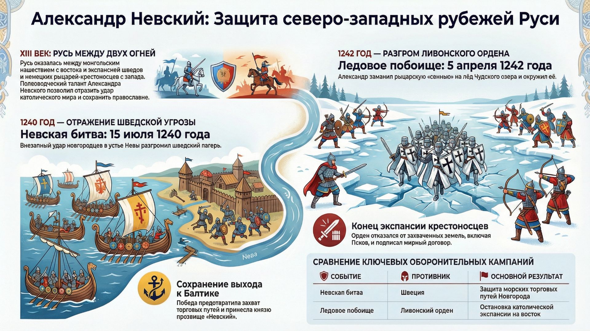 Параграф 24 — 25 Отражение агрессии с запада История России 6 класс краткий пересказ