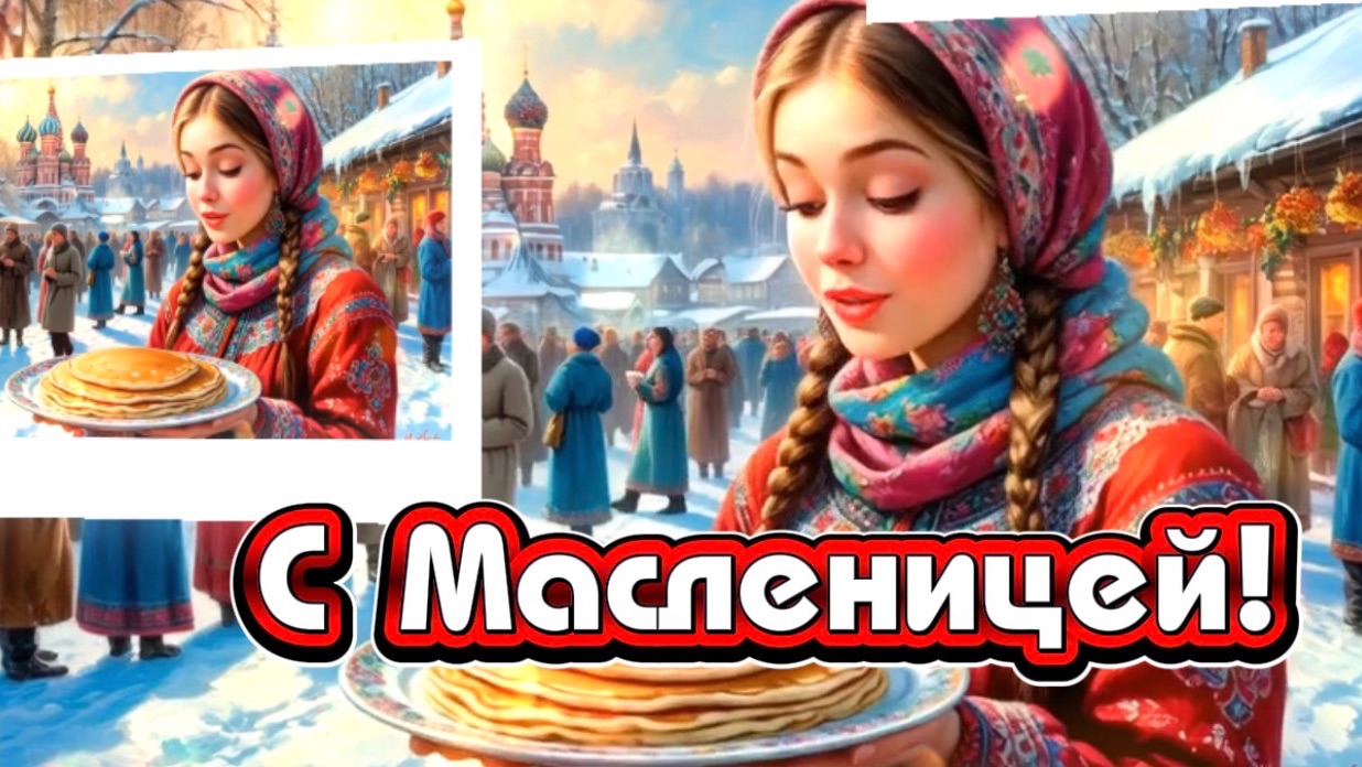 С наступающей масленицей вас! Песня с масленицей