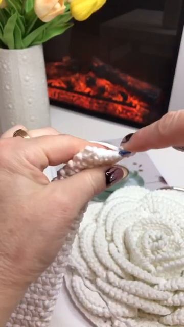 СУМКА"РОЗА"В ПОЦЕССЕ ИЗ ПОЛИЭФИРНОГО ШНУРА. 💐#ручнаяработа#сумкаизшнура#