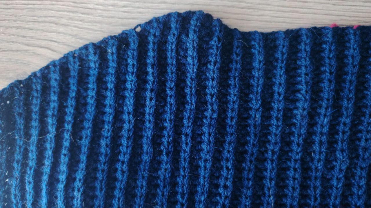 Спинка кофты связанная крючком