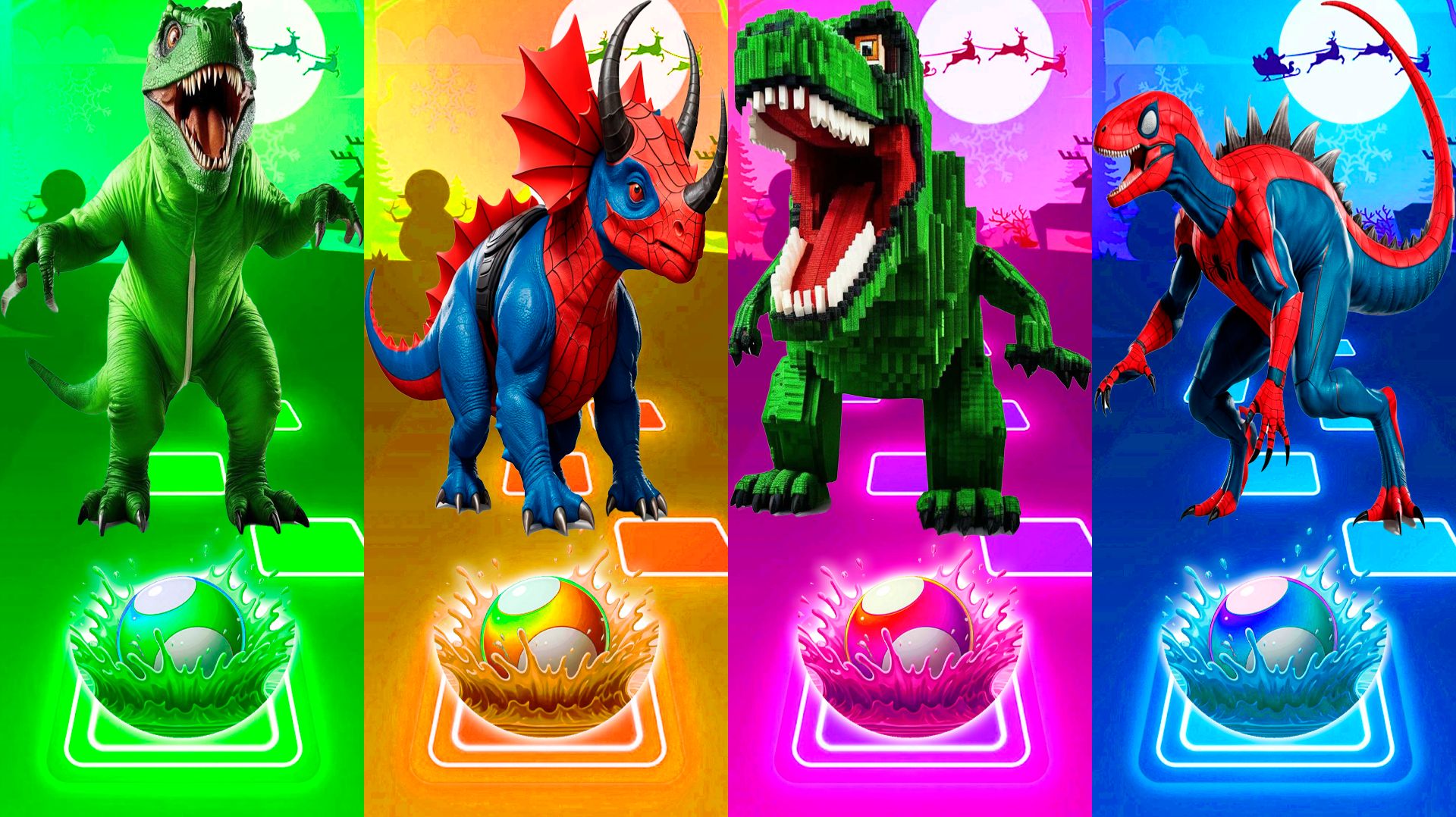 Coffin Dance Динозавры 310 уровень - Мультики про Динозавров | МУЛЬТФИЛЬМЫ ДИНОЗАВРЫ в Tiles Hop смотреть онлайн