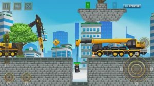 ПОДЪЕМНЫЙ КРАН ПОДНИМАЕТ ГРУЗ.     МУЛЬТФИЛЬМ. СТРОИТЕЛЬНЫЕ МАШИНКИ.