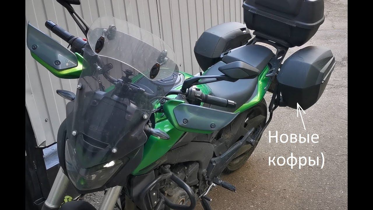 Установка багажника Fireparts и кофров Shad SH23 на Bajaj Dominar 400