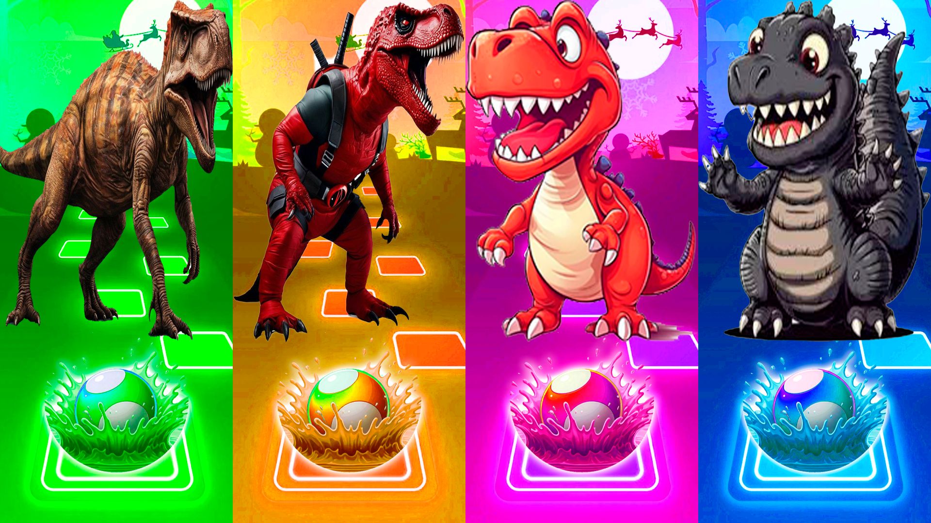 Coffin Dance Динозавры 308 уровень - Мультики про Динозавров | МУЛЬТФИЛЬМЫ ДИНОЗАВРЫ в Tiles Hop смотреть онлайн