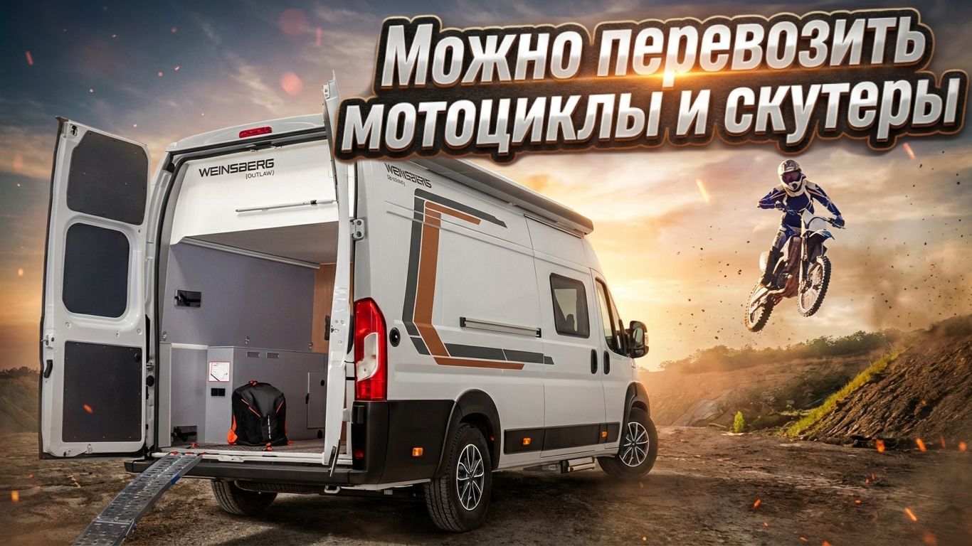 Гараж, детская, гостиная, мастерская, кабинет. Автодом с универсальной комнатой Weinsberg 630 Гараж, детская, гостиная, мастерская, кабинет. Автодом с универсальной комнатой Weinsberg 630