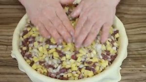 Готовлю вкуснейший пирог с мясом и картошкой по-татарски. РЕЦЕПТ.