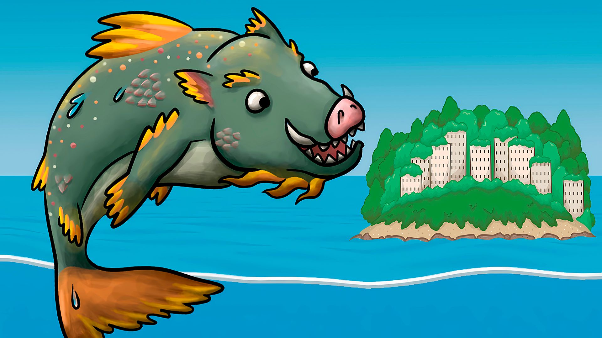 СВИНОРЫБ съел всех в океане. Игра Tasty Planet Final Bite на Игрули TV смотреть онлайн