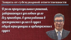 О роли процессуальных решений по уголовному делу в арбитражном споре