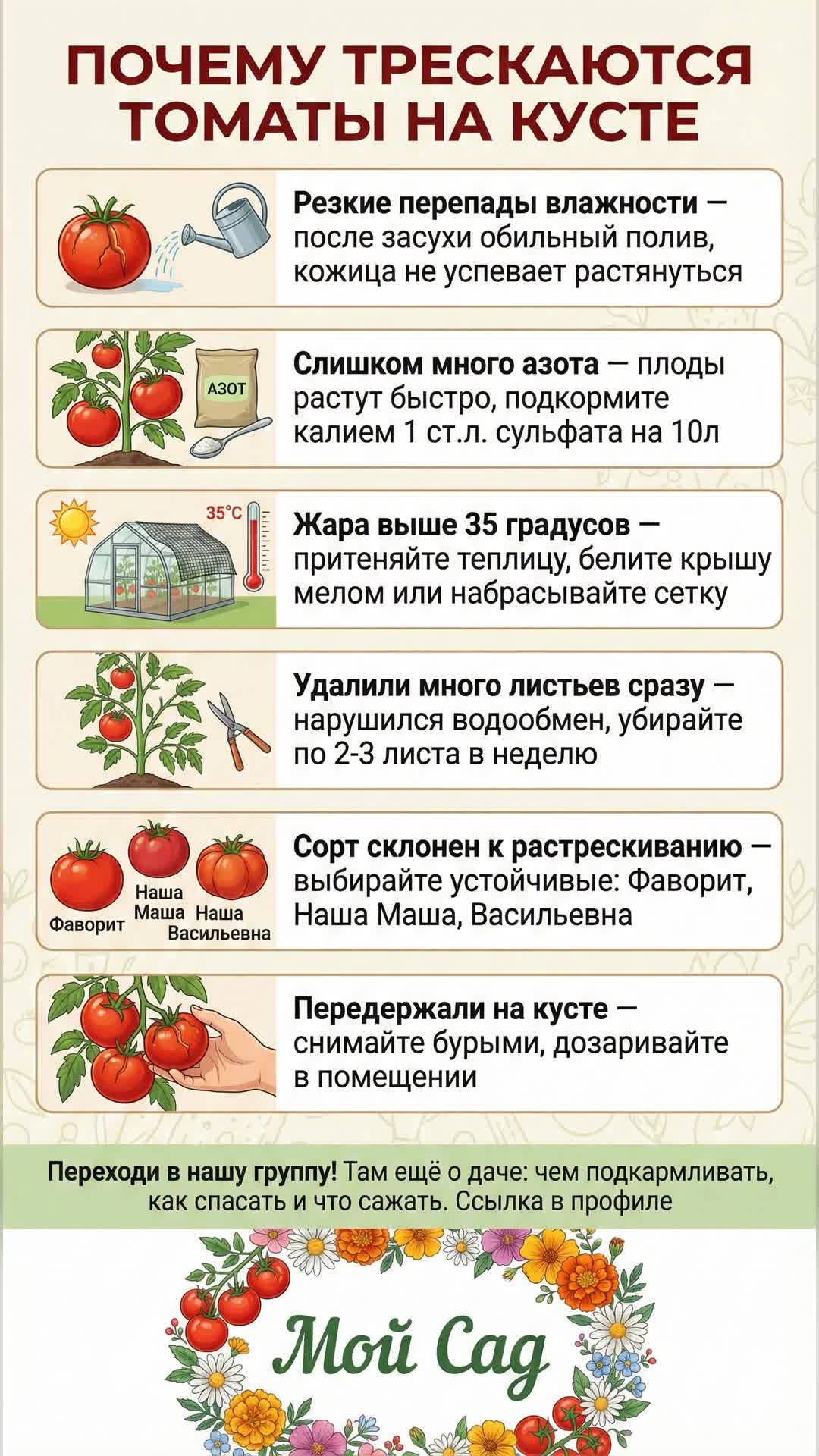 Как избежать растрескивания томатов