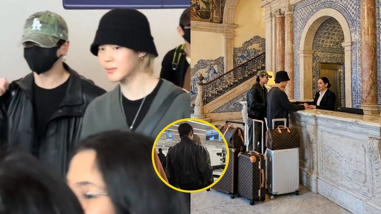 Появилось видео, где голубки регистрируются в номер португальского люксового отеля! Чимин и Чонгук смотреть онлайн