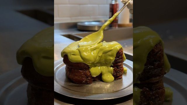 корейский десерт с матчей