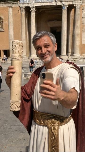 Римская история: неожиданный selfie с древним свитком! #Рим #История #Селфи Римская история: неожиданный selfie с древним свитком! #Рим #История #Селфи