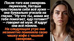 Жизненные Истории/После того, как свекровь переехала, Наташа стала чувствовать себя всё хуже и хуже