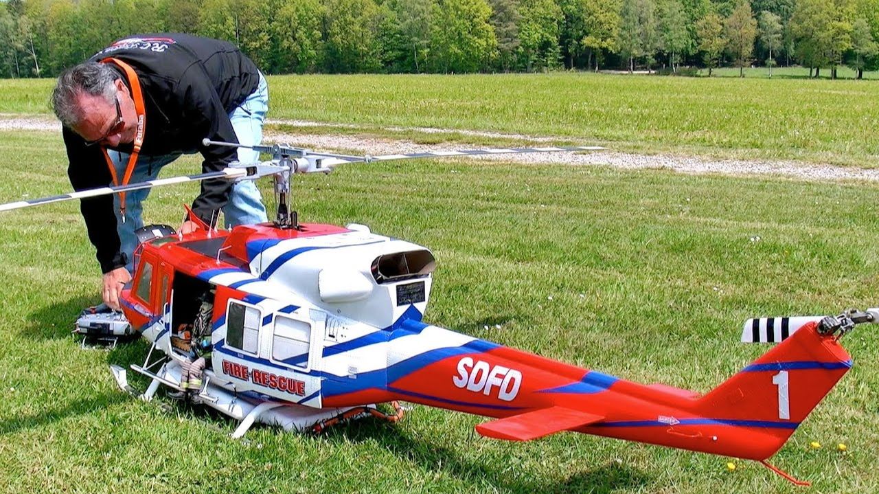 Какой же он красивый! «BELL-412» Вертолёт на радиоуправлении