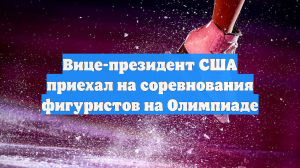 Вице-президент США приехал на соревнования фигуристов на Олимпиаде