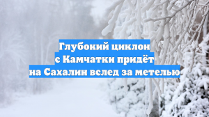 Глубокий циклон с Камчатки придёт на Сахалин вслед за метелью