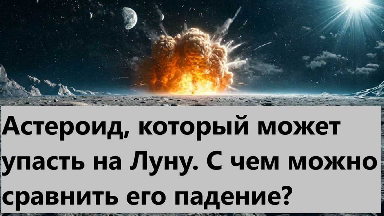 Астероид, который может упасть на Луну. С чем можно сравнить его падение? Астероид, который может упасть на Луну. С чем можно сравнить его падение?