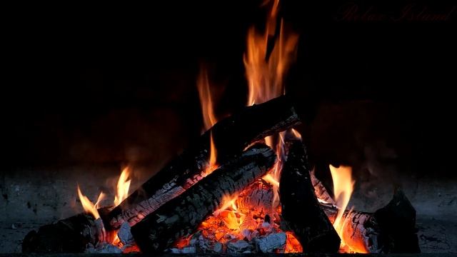 Видео костра. Звуки Огня. Треск Дров в костре. Уютное видео. Заставка на экран. смотреть онлайн