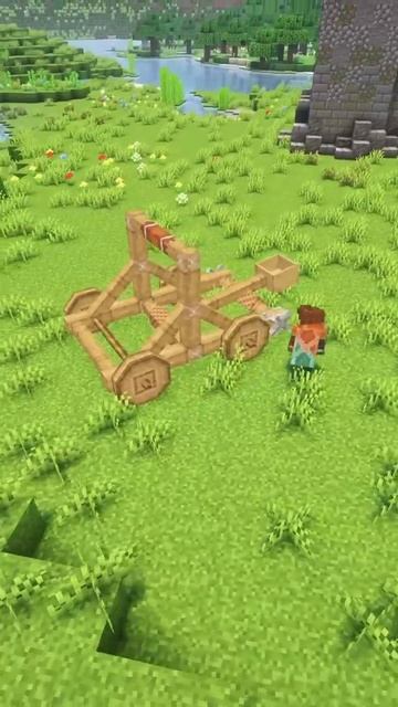 Майнкрафт БОЕВАЯ КАТАПУЛЬТА #майнкрафт #shorts