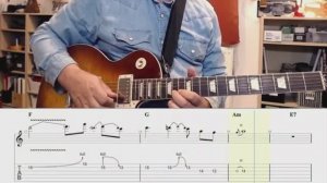 Melodic Rock(solo guitar tab, backing track)