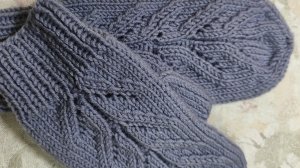 Варежки с араном.  Подробно и попетельно.