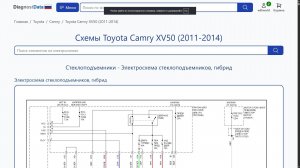 Схемы Toyota Camry XV50 (2011-2014)