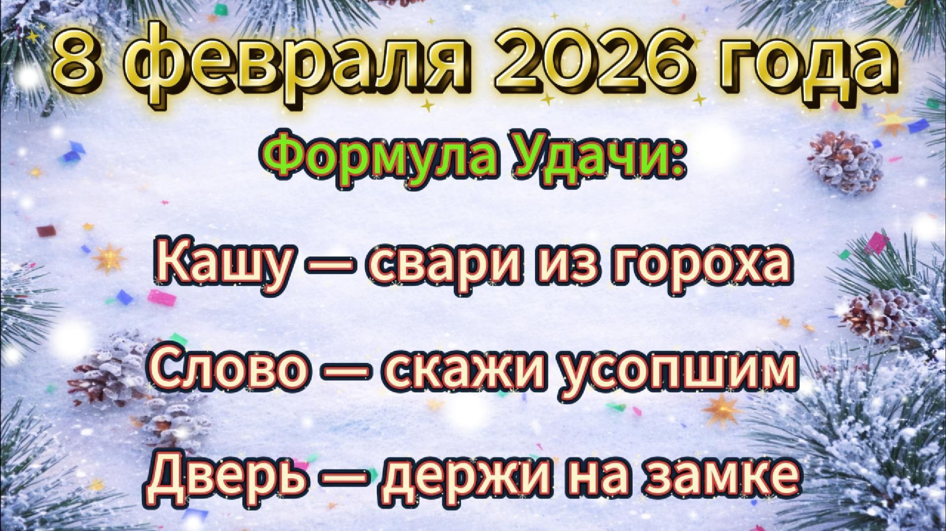 Народные приметы на 8 февраля 2026 года