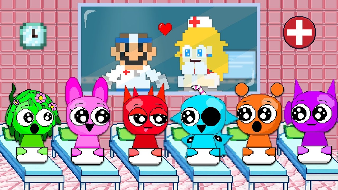 🏥Спрунки попали в больницу! Но доктор Марио спешит на помощь 🆘 смотреть онлайн