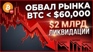Черный четверг: Биткоин рухнул ниже $60k | Что происходит с рынком?