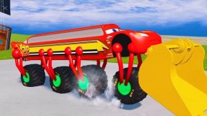 Мега ямы против Большого и Маленькой тачки! Битва в BeamNG Drive!