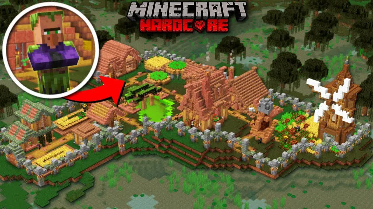 Я Построил БОЛОТНУЮ ДЕРЕВНЮ Жителей в Майнкрафт Хардкор! смотреть онлайн