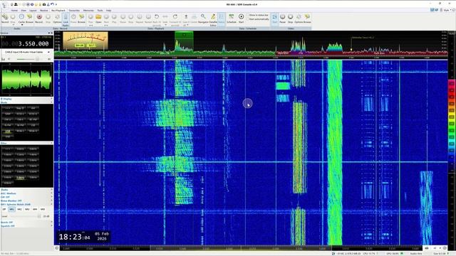 3550 Khz  -Russian military radio-chain check.