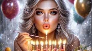 С днём рождения женщине. Шикарная музыкальная открытка с песней.