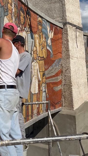 Реставрация мозаики в Монголии