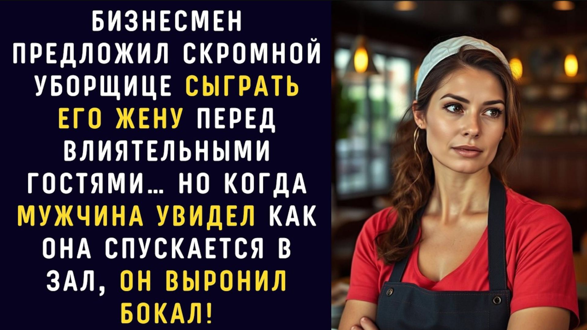 Бизнесмен предложил скромной уборщице сыграть его жену перед влиятельными гостями… Но когда мужчина